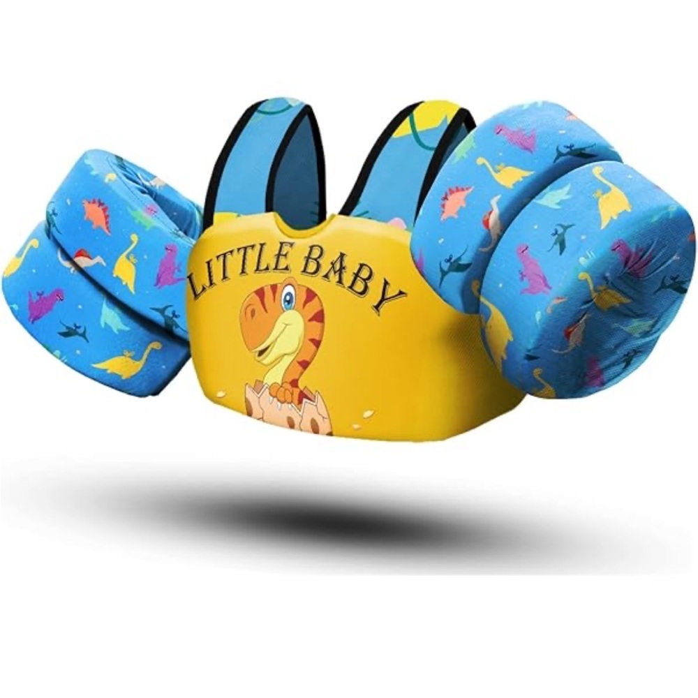 Chriffer Little Baby Dinosaur Swim Vest Sz baby up to 7 Arm and Body float
